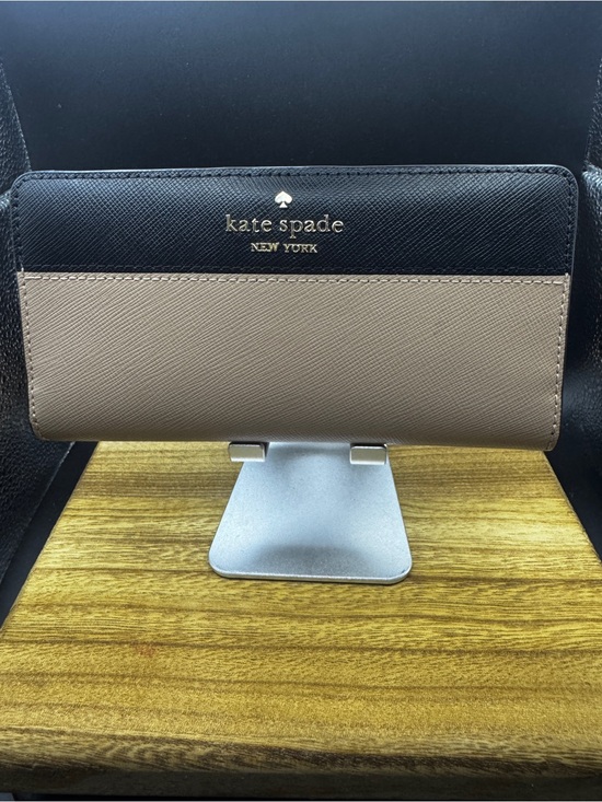 kate spade Handbags - kate spade New York Two-Tone Black and Taupe Wallet - New Without Tags
